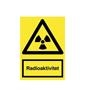 Advarselsskilt A5 Radioaktivitet selvklæbende vinyl